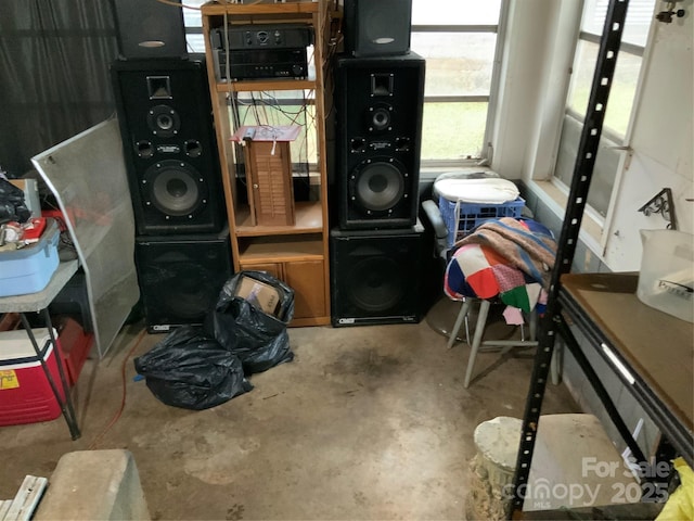 interior space with concrete flooring