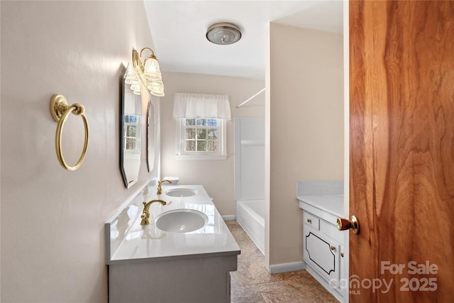 bathroom with vanity