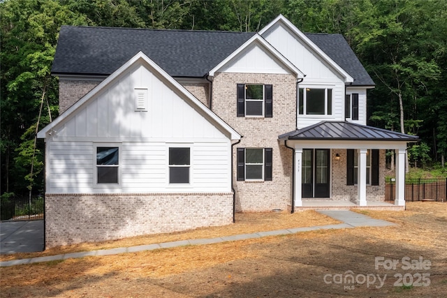 view of front of house with covered porch