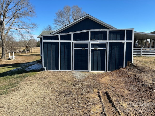 view of outbuilding