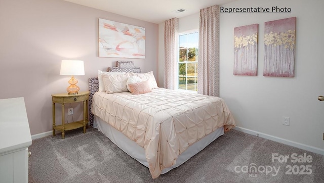 view of carpeted bedroom