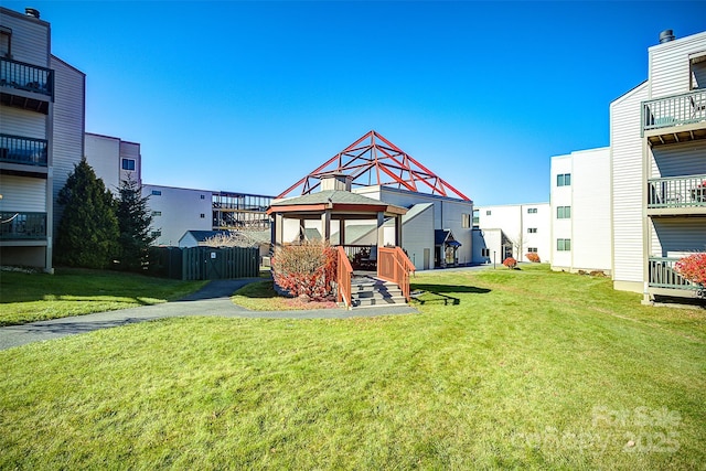 exterior space with a gazebo