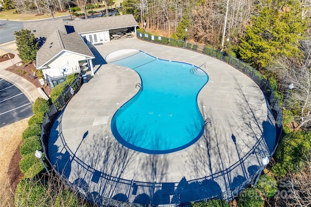 view of pool featuring a patio