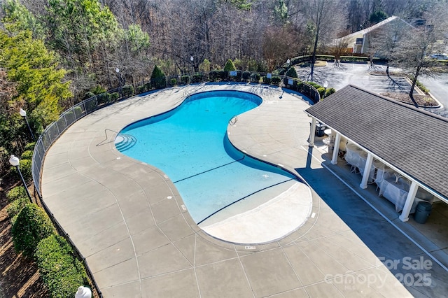 view of pool with a patio