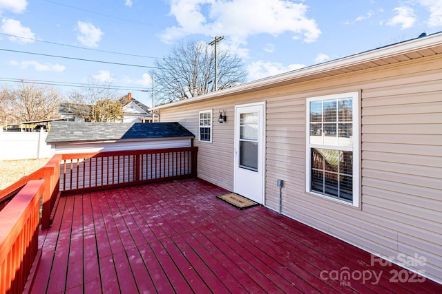 view of wooden deck