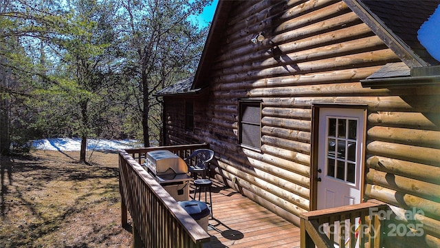 view of wooden deck