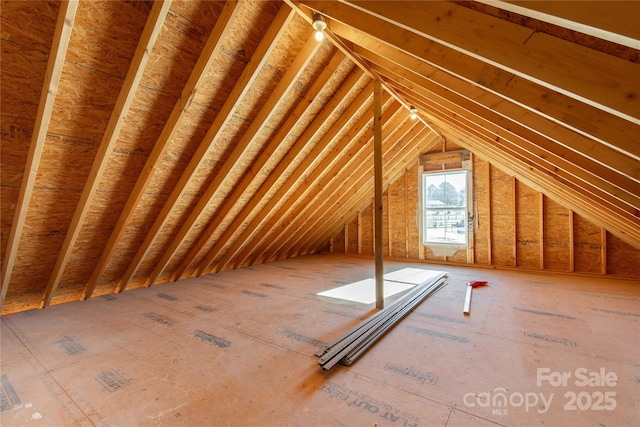 view of attic