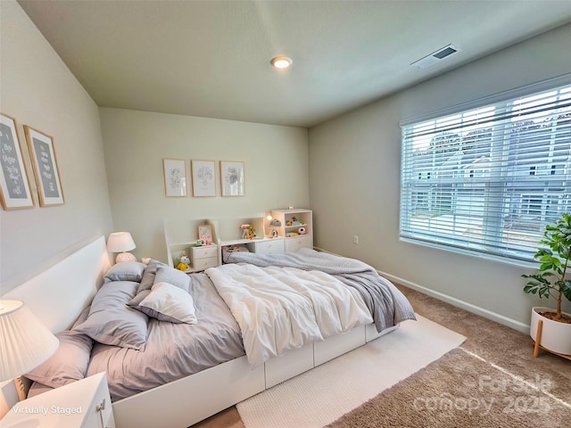 view of carpeted bedroom