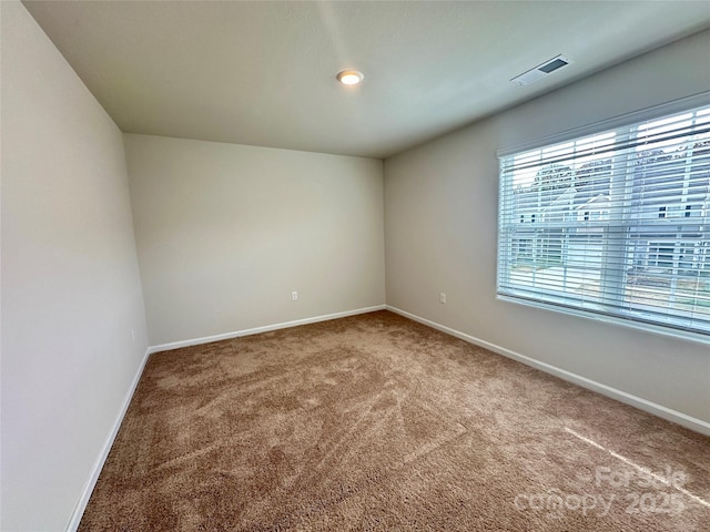 spare room featuring carpet floors