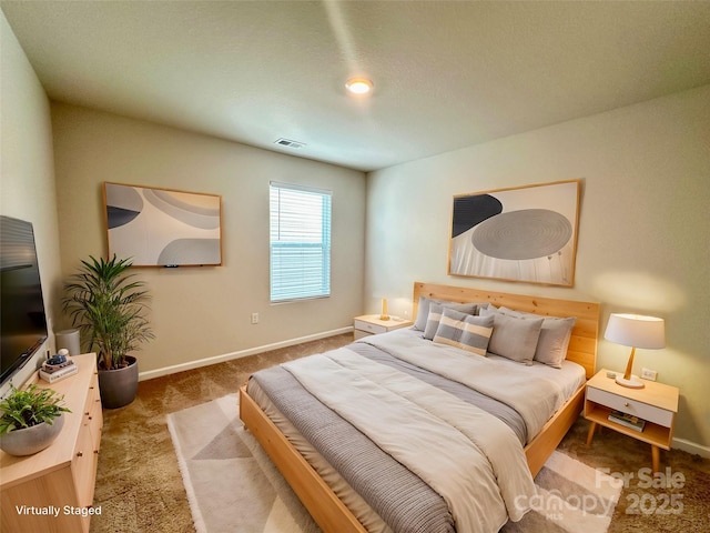 bedroom with carpet floors