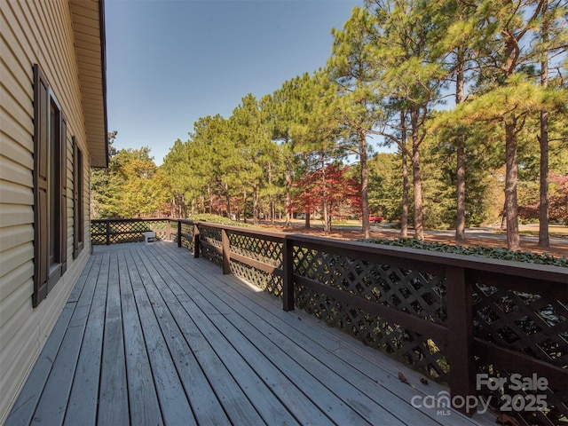 view of wooden deck