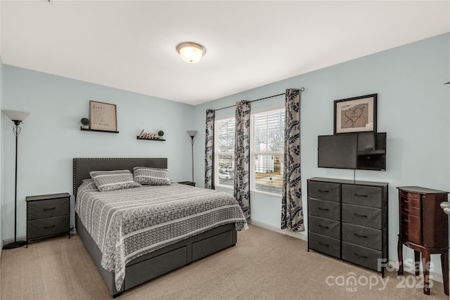 bedroom with carpet floors