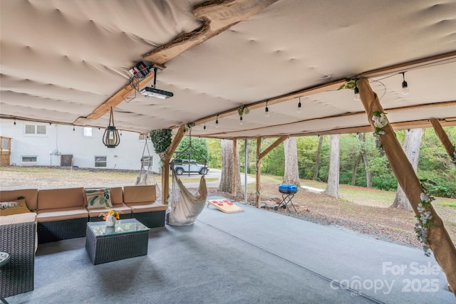 view of patio featuring an outdoor living space