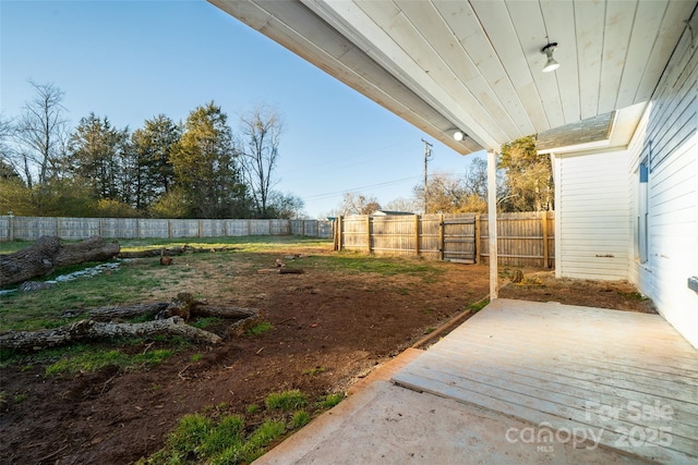 view of yard with a patio area