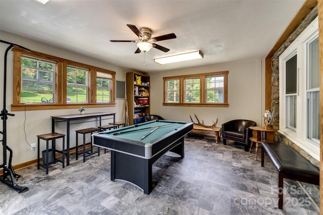 rec room with pool table