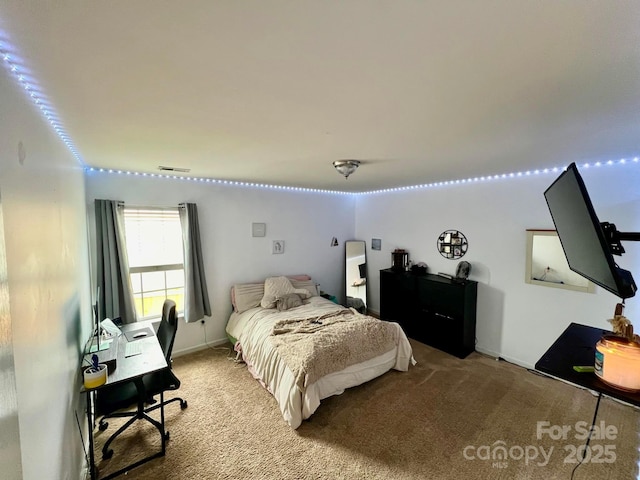 view of carpeted bedroom