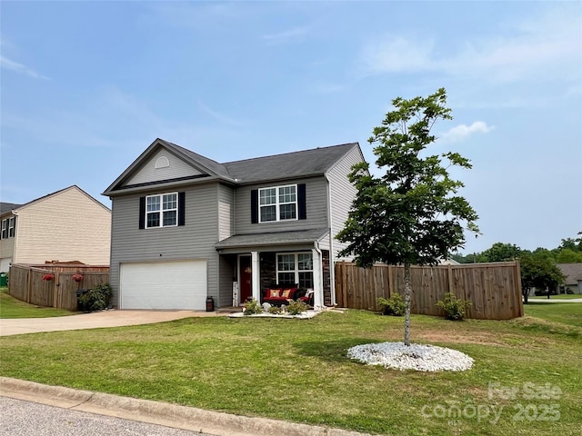 719 Dottie Dr, Boiling Springs, SC 29316 - traditional-style house with an attached garage, driveway, and covered porch