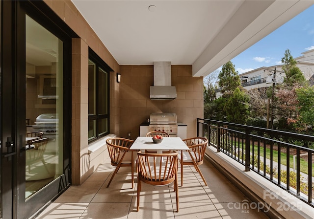 balcony with grilling area