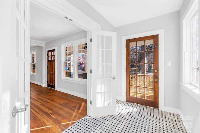 foyer entrance with french doors