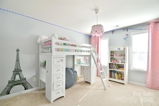 view of carpeted bedroom