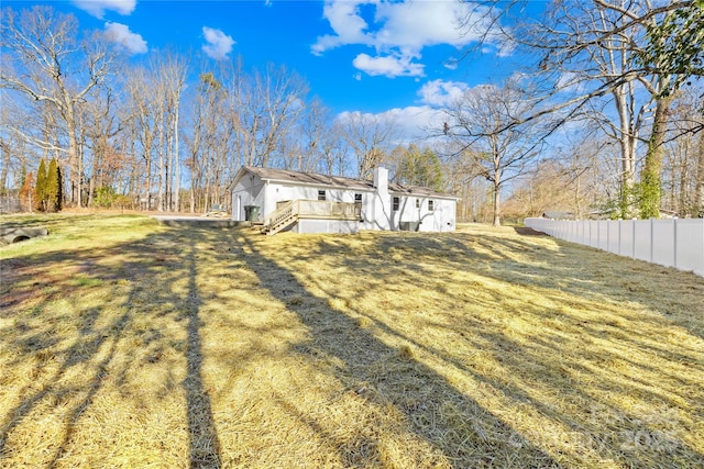 exterior space featuring fence