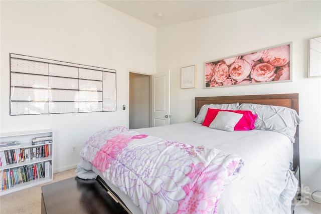 bedroom with carpet floors