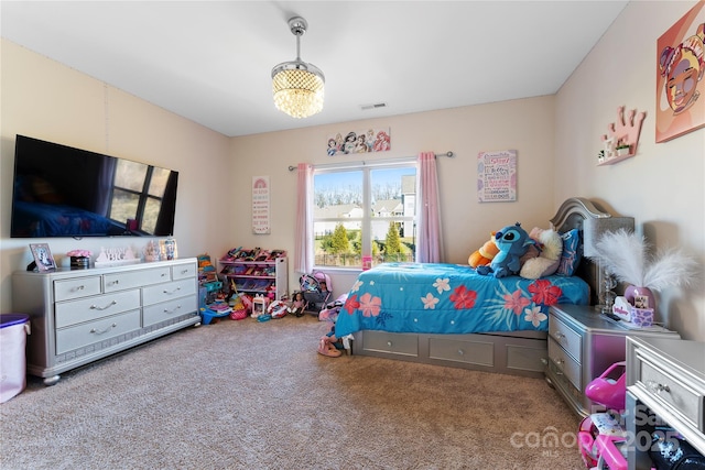 view of carpeted bedroom