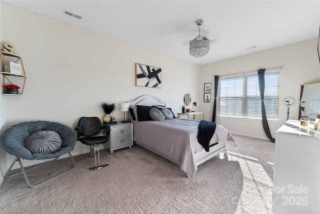 view of carpeted bedroom