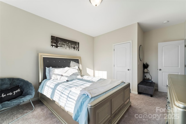 view of carpeted bedroom