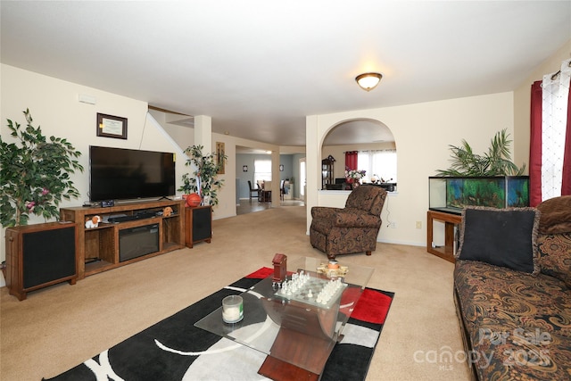 view of carpeted living room