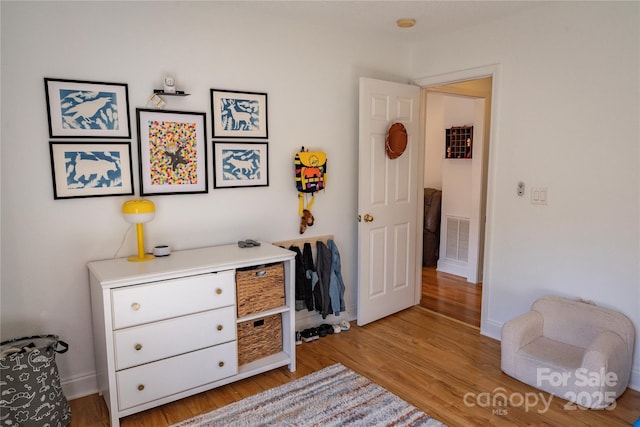 interior space featuring light wood-type flooring