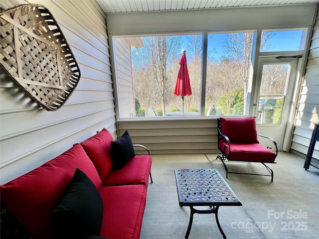 view of sunroom