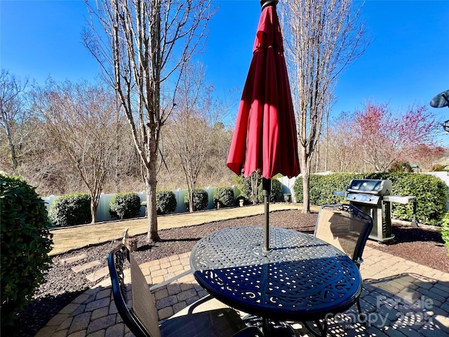 view of patio featuring grilling area