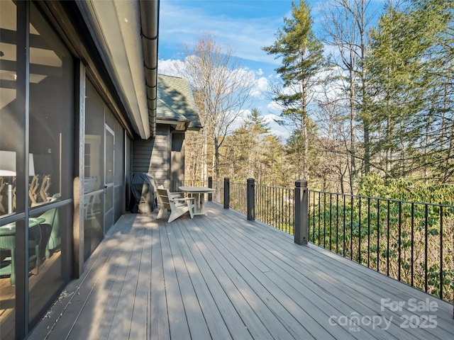 view of wooden terrace