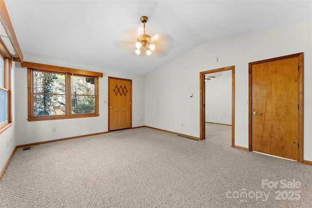 550 Kinross Dr, Flat Rock, NC 28731 - unfurnished room featuring ceiling fan, lofted ceiling, and light colored carpet