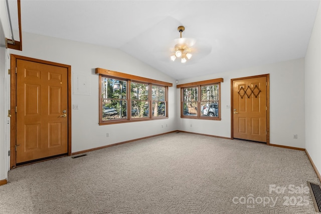 550 Kinross Dr, Flat Rock, NC 28731 - interior space featuring ceiling fan, light colored carpet, and vaulted ceiling
