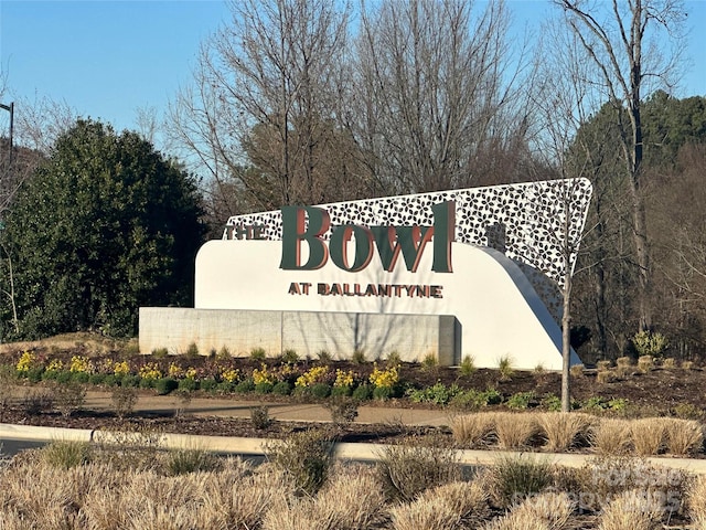 view of community sign