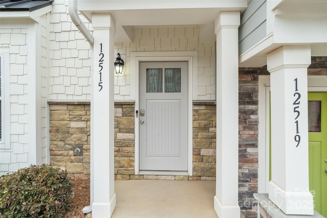 view of doorway to property