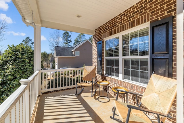 balcony with a porch