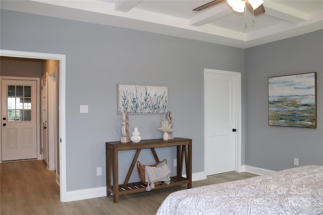 418 Huntington Woods St SE, Lenoir, NC 28645 - bedroom with wood finished floors and beamed ceiling