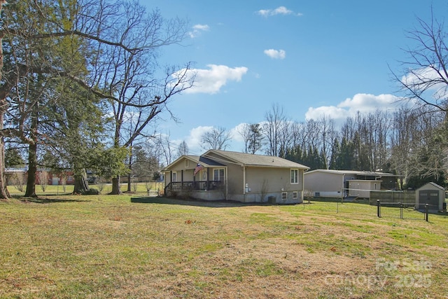 exterior space with a lawn