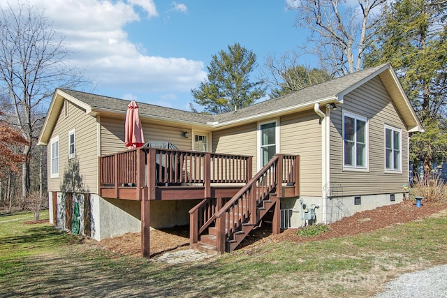 exterior space with a wooden deck