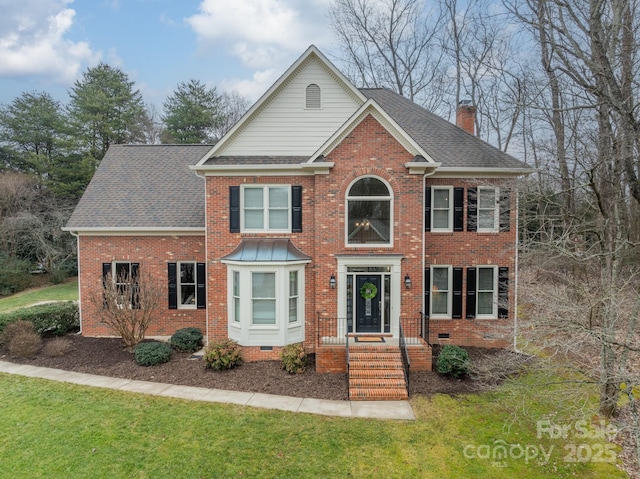 view of front of property with a front yard