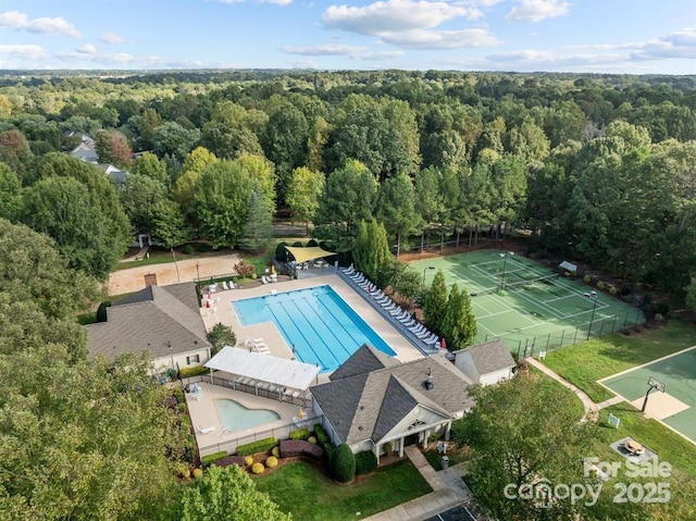 birds eye view of property