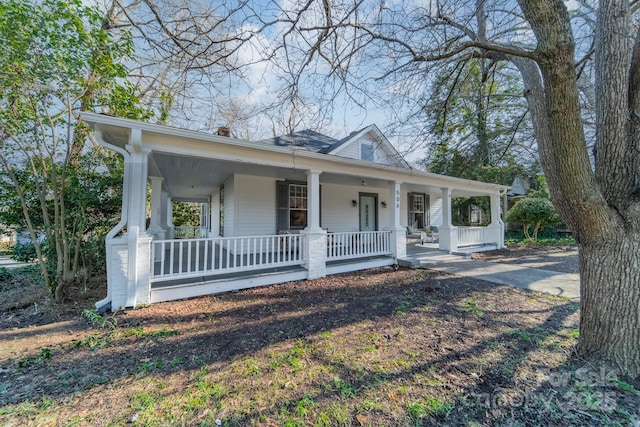 view of front of home with a porch