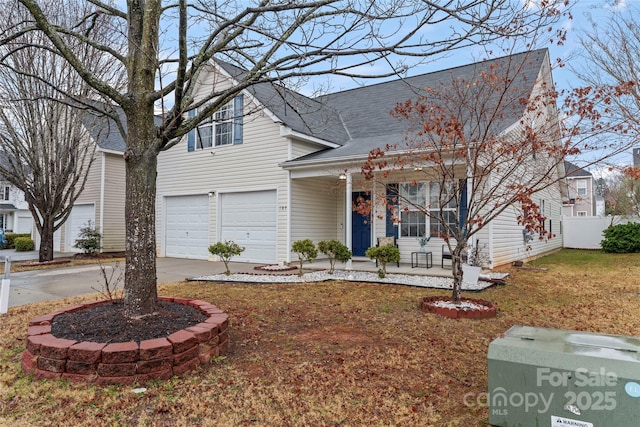 view of front of house featuring a garage