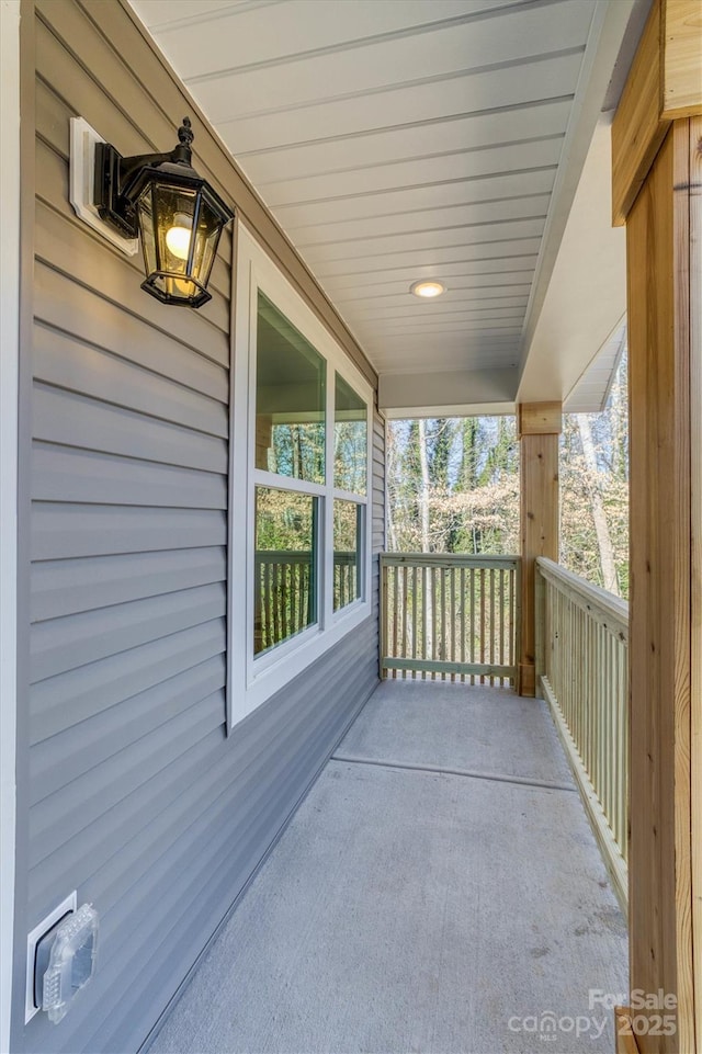 view of patio with a porch