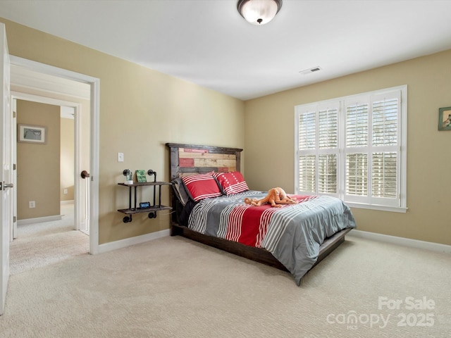 view of carpeted bedroom