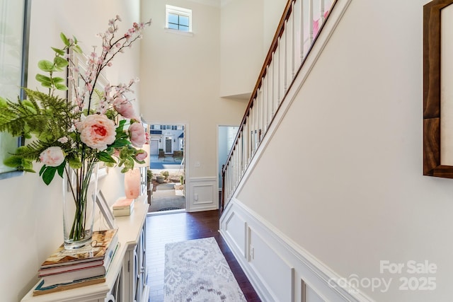 foyer featuring dark hardwood / wood-style flooring