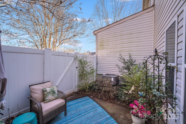 view of patio with cooling unit